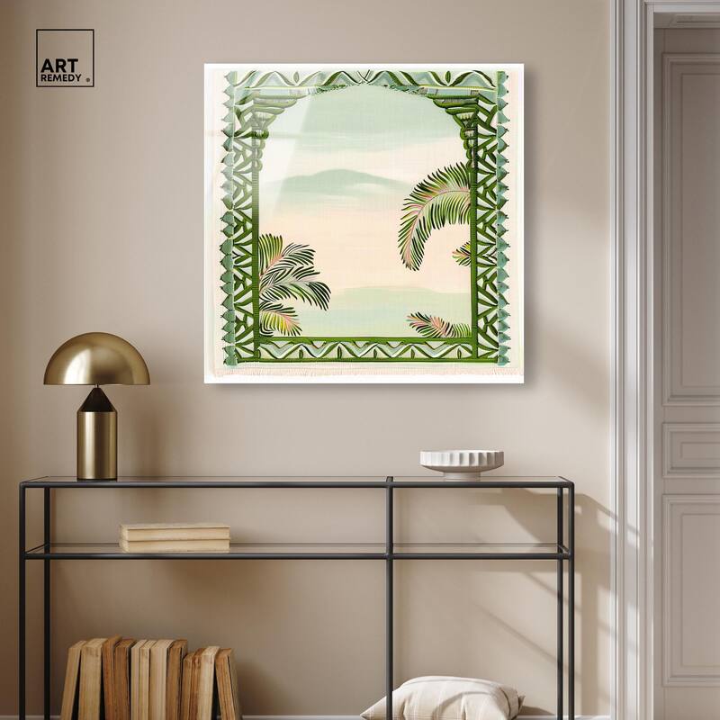 Palm View Vista Acrylic by Art Remedy, Ready to Hang