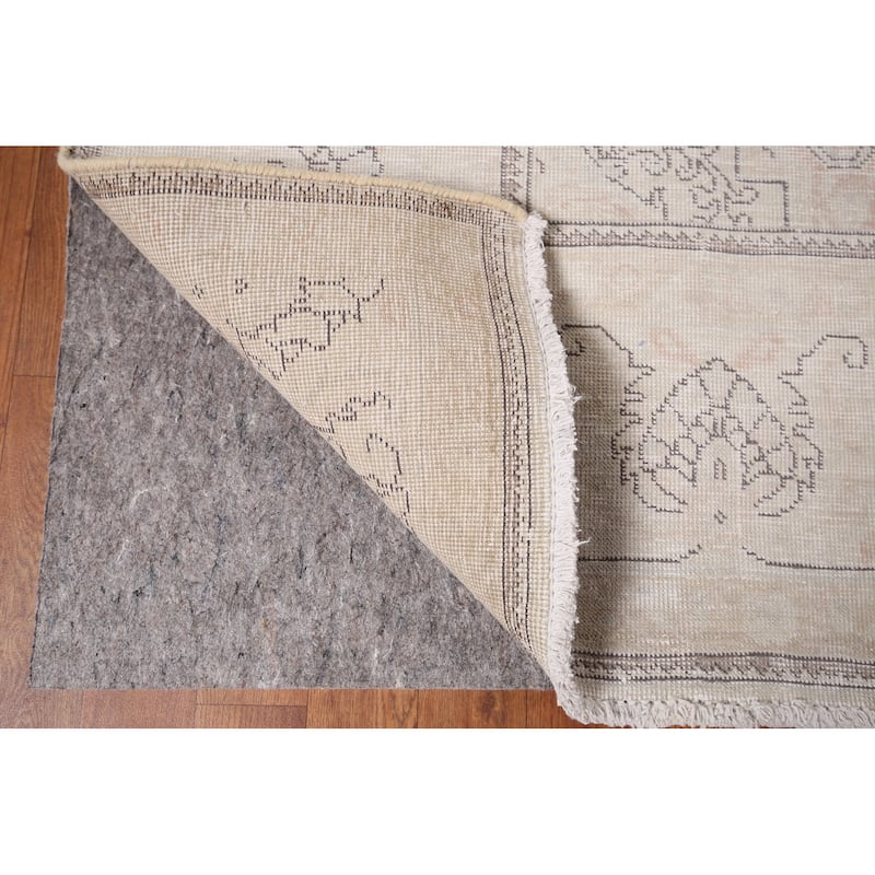 Muted Distressed Tabriz Persian Antique Area Rug Handmade Wool Carpet - 9'8" x 13'0"