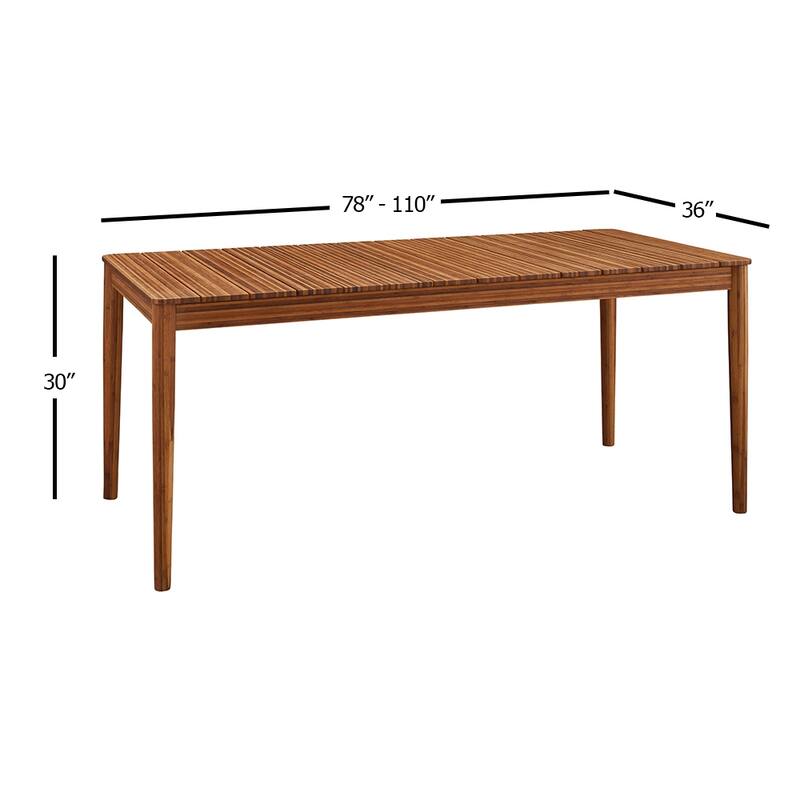Oslo 110" Double-Leaves Extension Dining Table, Copper
