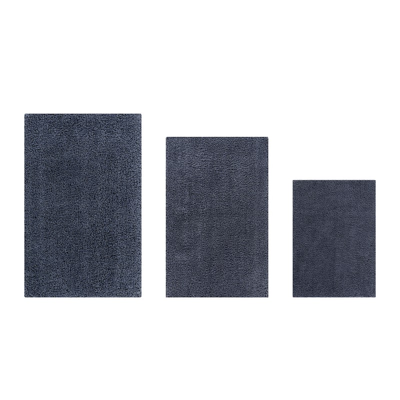 Better Trends Bath Rug Set 100% Micro Polyester Tufted Anti-Skid Latex Backing Bathroom Rugs for Shower, Sink Mats Micro Plush