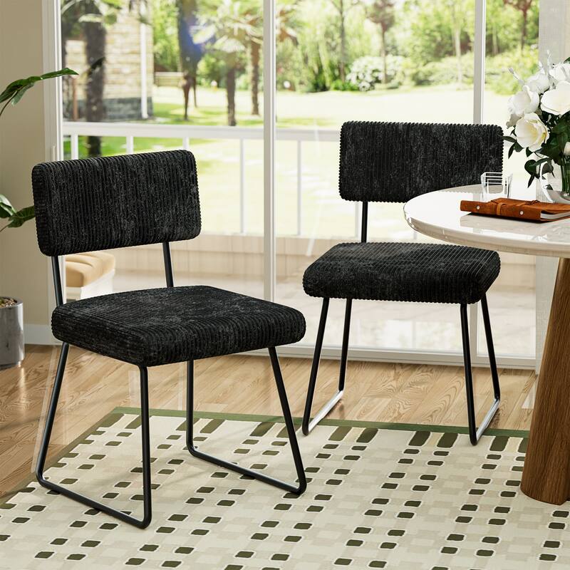 Modern Set of 2/4/6/8 Dining Chairs Upholstered Chairs with Open Back for Dining Room and Kitchen