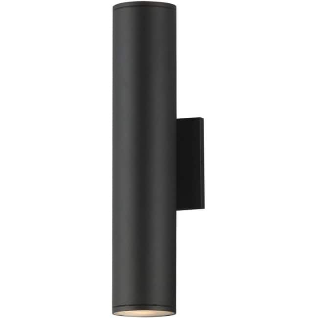 Maxim 86223 Caldera 2 Light 15" Tall ADA Compliant LED Outdoor Wall - Black