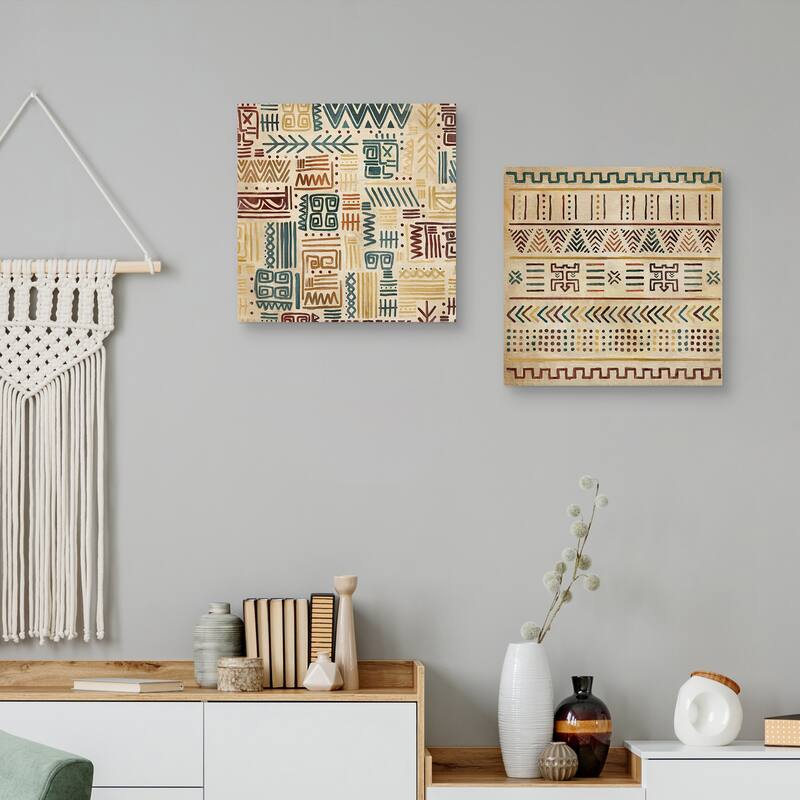Global Blocks I, Global Blocks II by Studio Arts Canvas Art Prints
