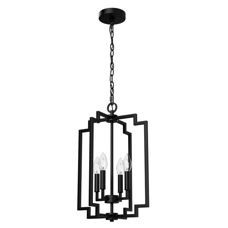 Hunter Zoanne 4-Light Modern Pendant Hanging Light - Island, Entry, Dining - Geometric, Contemporary, Candle, Transitional