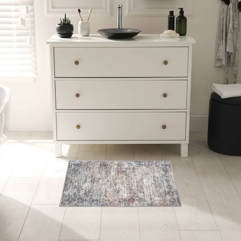 Superior Macaw Lattice Non-Slip Machine Washable Indoor Area Rug or Runner