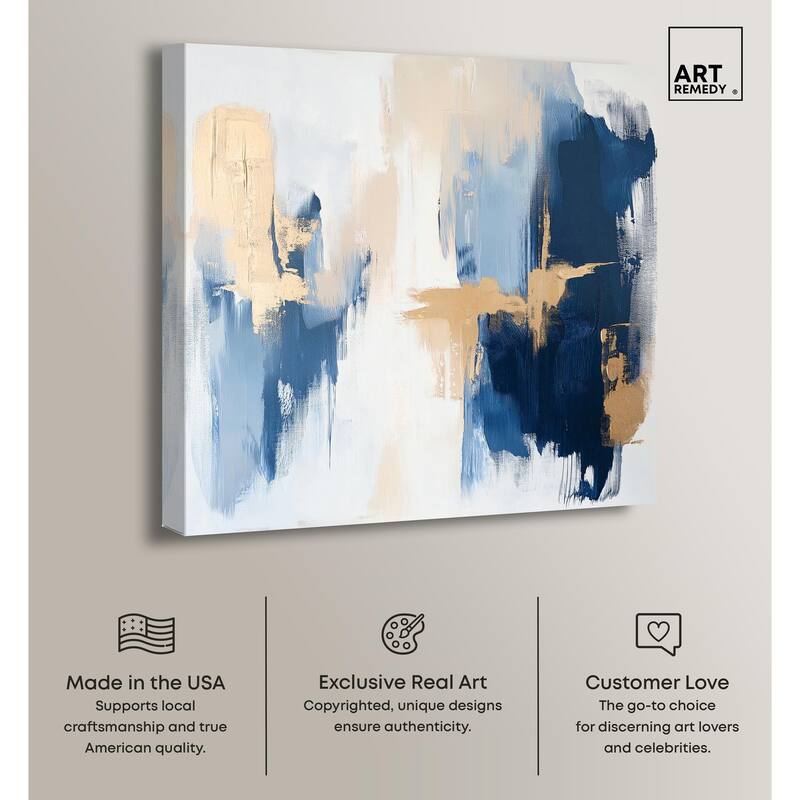Tranquil Blue Depths II Canvas by Art Remedy, Gallery Wrapped
