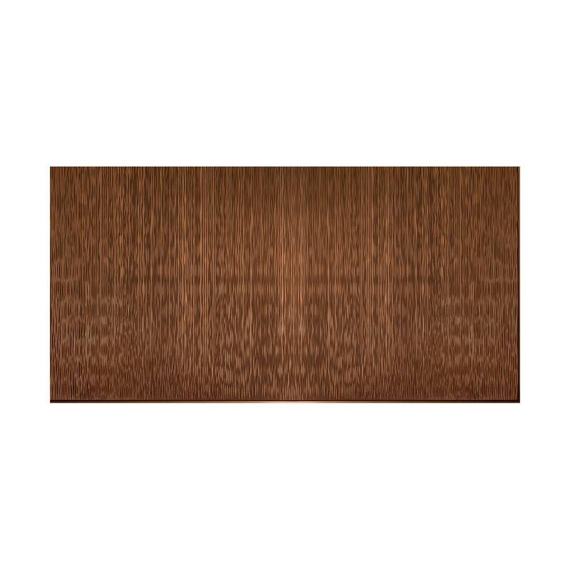 FASÄDE Ripple Vertical 4-foot x 8-foot PVC Wall Panel in Oil Rubbed Bronze - 4 x 8