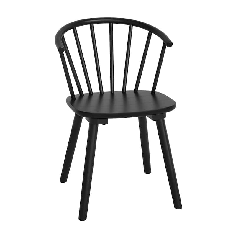 Wooden Dining Chairs with Spindle Backrest, Set of 2/4/6 Kitchen Chairs for Kitchen Island