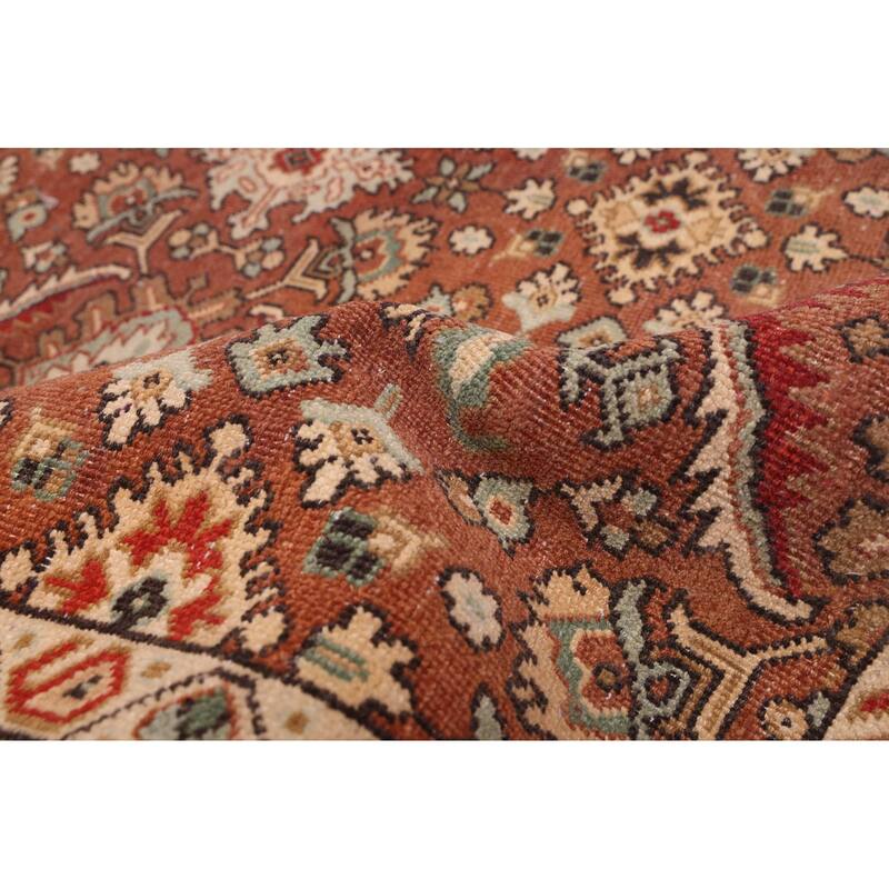 ECARPETGALLERY Hand-knotted Jamshidpour Dark Copper Wool Rug - 9'0 x 12'3