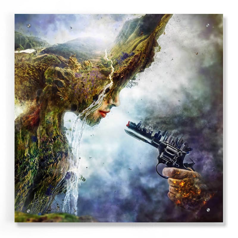 Epic Art 'Betrayal' by Mario Sanchez Nevado, Acrylic Glass Wall Art - 24x24