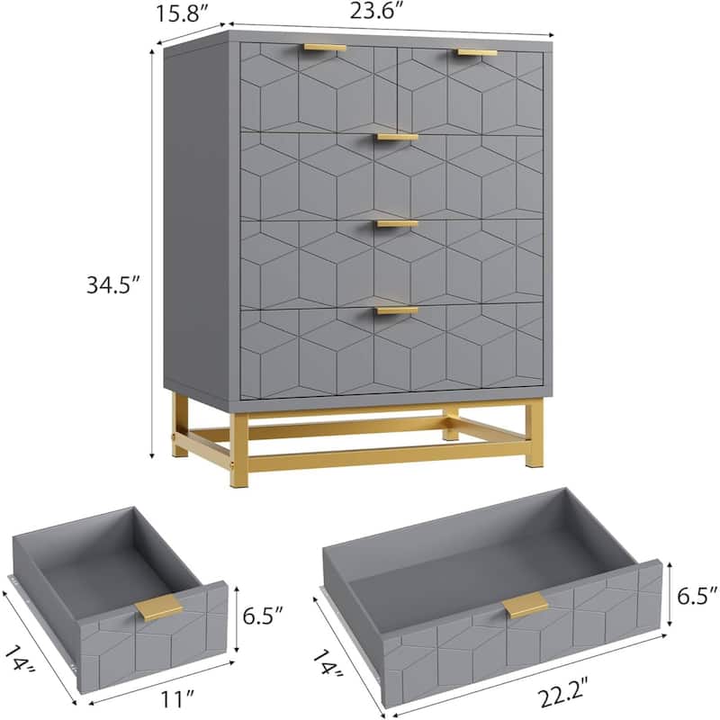 5 Drawer Dresser for Bedroom, Living Room, Entryway