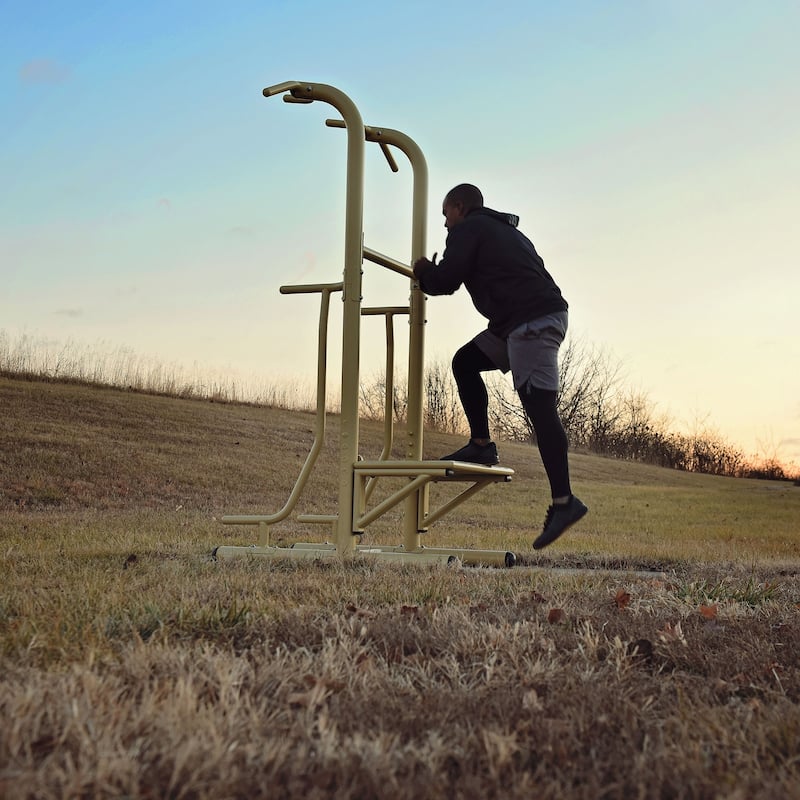 Stamina Products Outdoor Fitness Multi Use Strength Training Power Tower, Green - 88