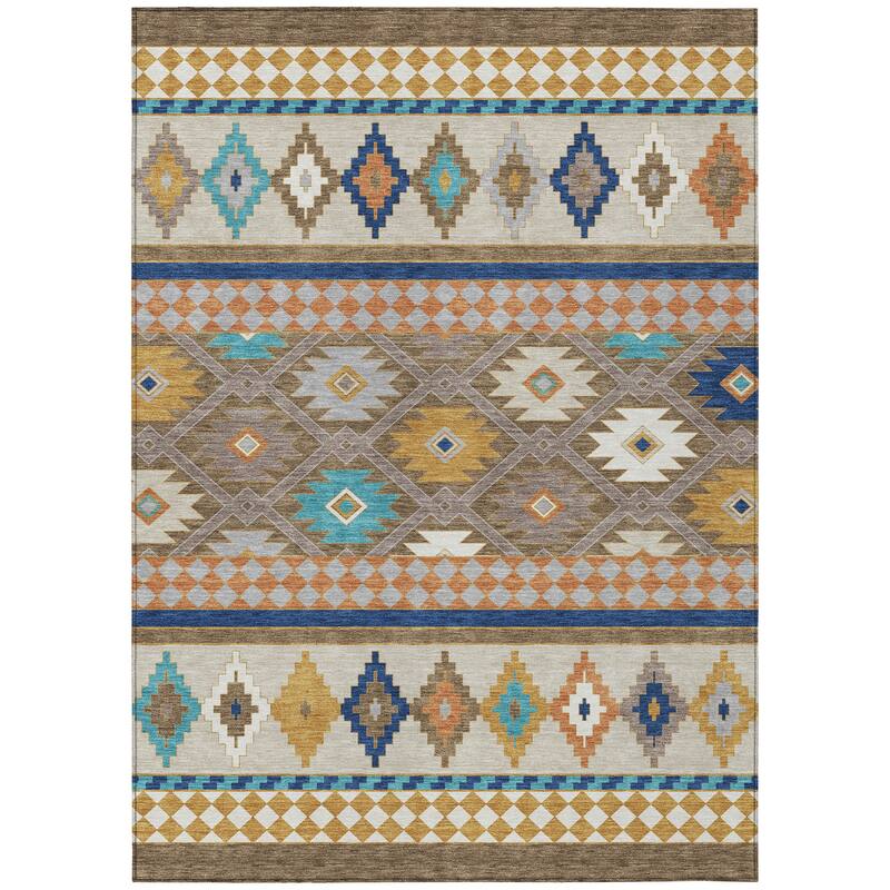 Machine Washable Indoor/ Outdoor Global Clemente Chantille Rug