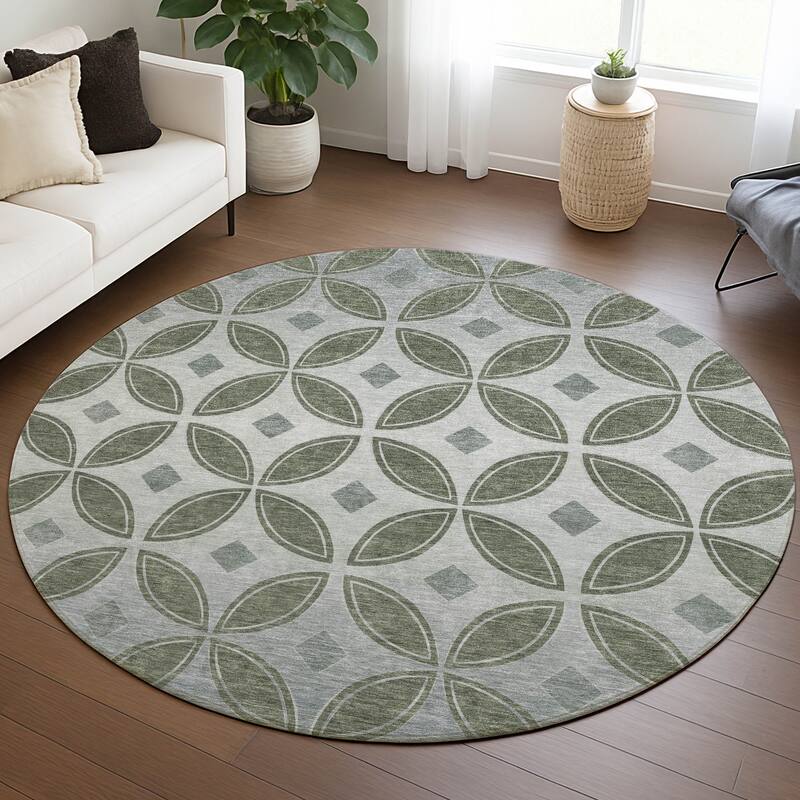 Machine Washable Indoor/ Outdoor Modern Gia Chantille Rug