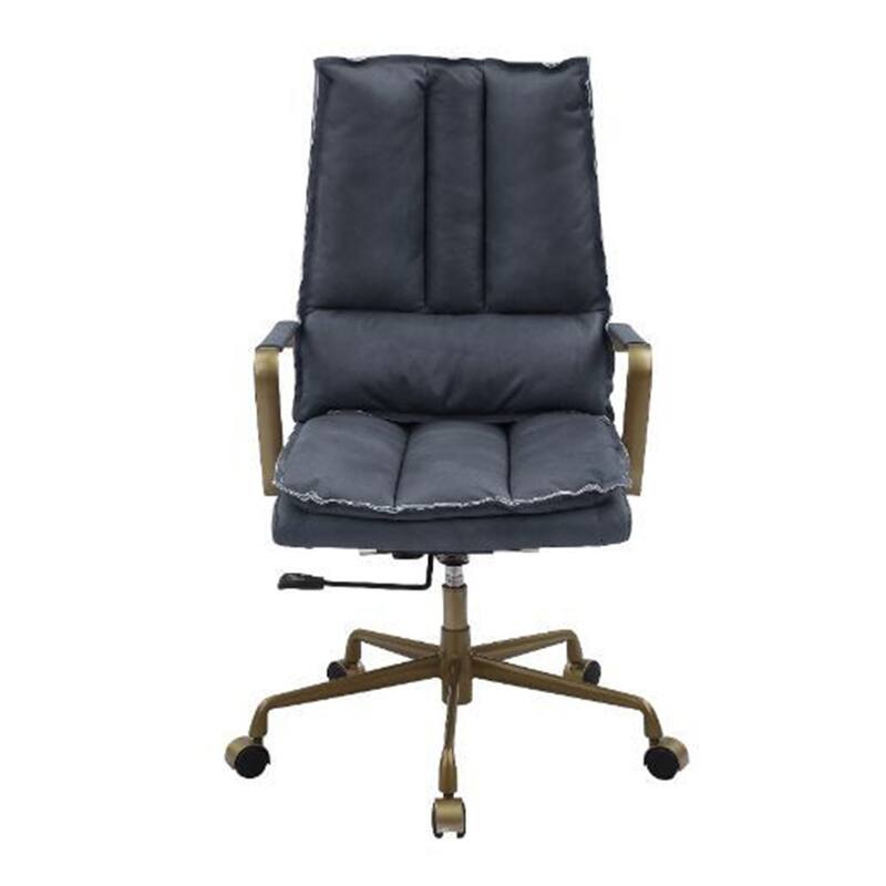 Leather Upholstered Office Chair - Gray
