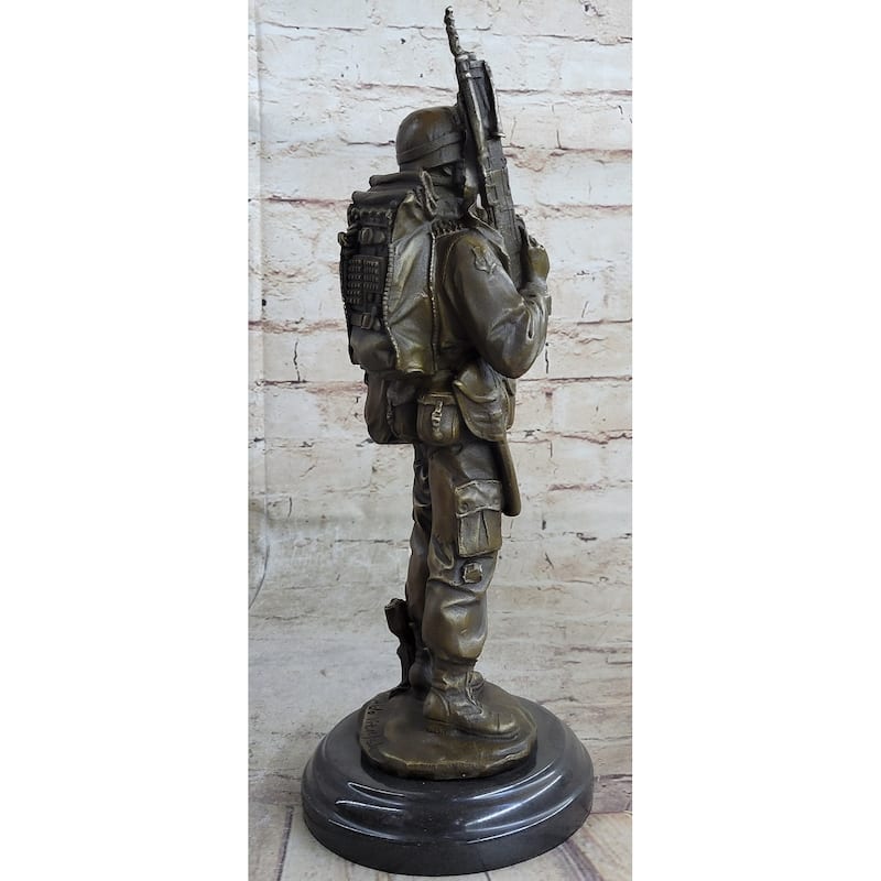 Bronze Statue Unknown Soldier Ww2 Staten Island Ny War Memorial Military Veteran
