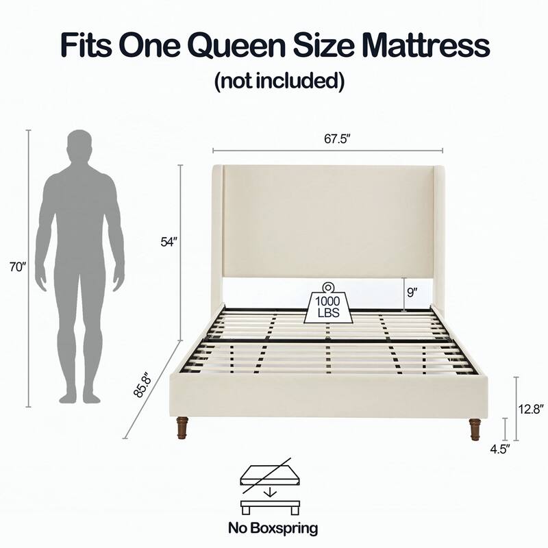 Harper Tall Headboard Upholstered Bed