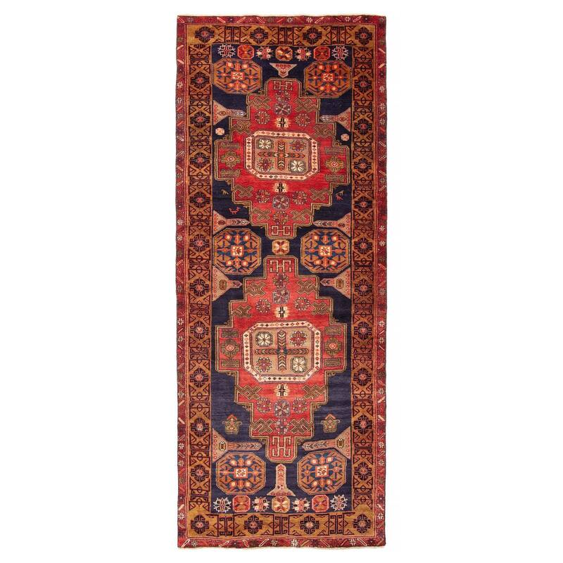 ECARPETGALLERY Hand-knotted Konya Anatolian Red Wool Rug - 3'10 x 10'1 - Red - 3'10 x 10'1