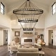preview thumbnail 18 of 22, Extra Large Wagon Wheel Chandelier High Ceiling Farmhouse Chandeliers
