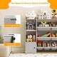 preview thumbnail 3 of 5, Kids Toy Storage Organizer Wooden Toddler Bookcase w/ 8 Bins