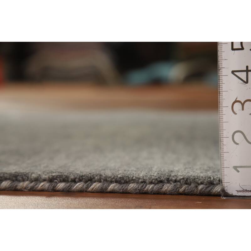 Hand Knotted Oriental 100% Wool Carpet Tribal Tribal Greys & Charcoal Gabbeh Area Rug - 4' 11'' X 3' 1''