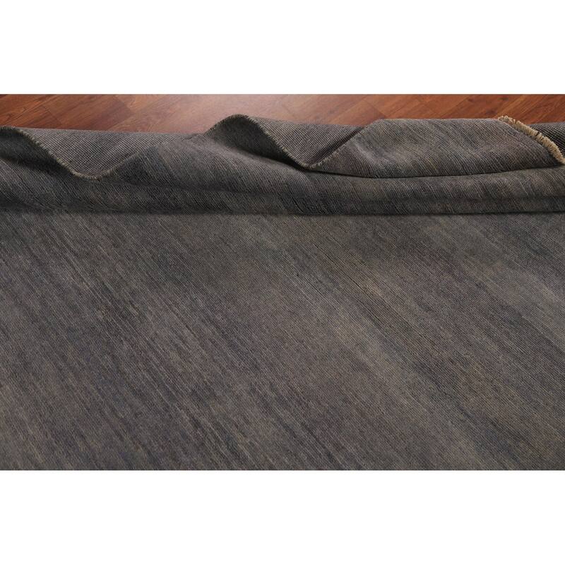 Grays & Blues Gabbeh Modern Area Rug Handmade Wool Carpet - 5'8" x 7'8"