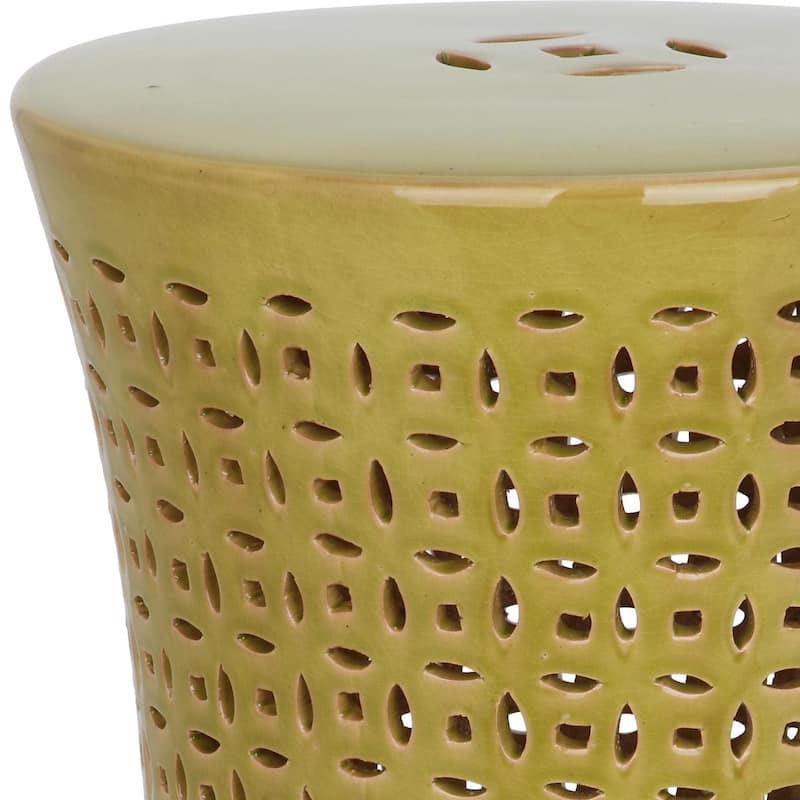 SAFAVIEH Lissi White Ceramic Decorative Garden Stool