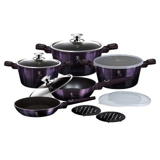 Berlinger Haus 13-Piece Cookware Purple Eclipse Collection - 25 x 15.2 x 7.8
