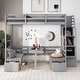 preview thumbnail 3 of 16, Multifunctional Design Full over Full Size Bunk Bed with staircase,the Down Bed can be Convertible to Table Set and Seats.