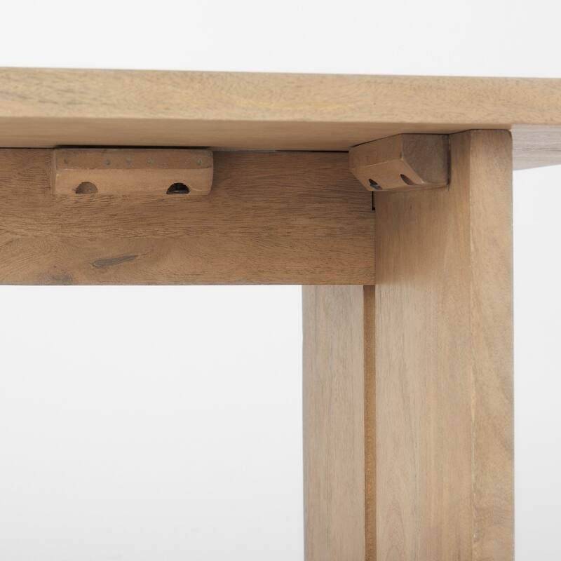 Aida Grey Brown Solid Wood Dining Bench