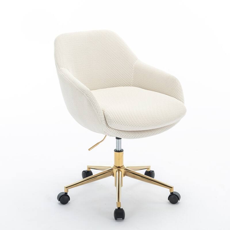Mesh Fabric Adjustable Swivel Home Office Desk Chair with Metal Base