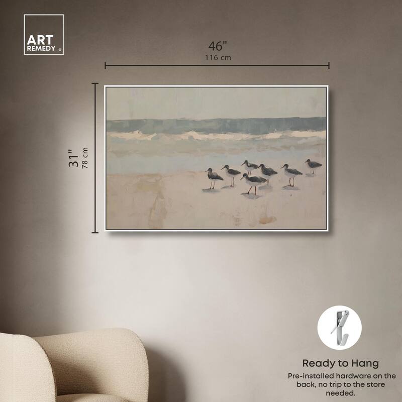 Seagulls at the Beach II Canvas by Art Remedy