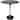 LeisureMod Verve 36" Bar Height Dining Table with Sintered Stone Round Top in Black Padestal Base