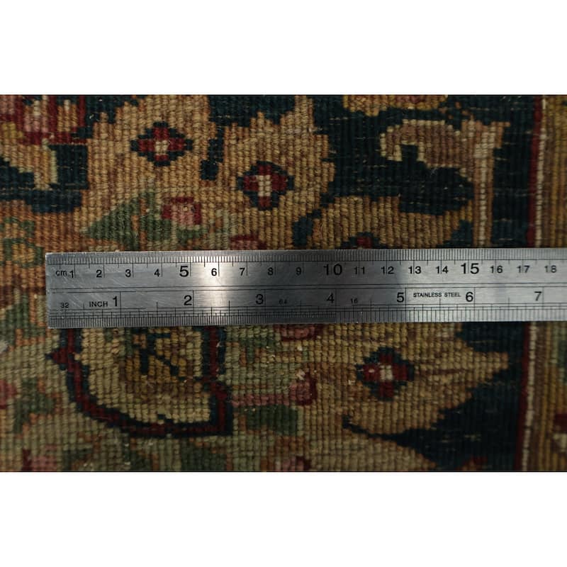 Hand Knotted Oriental 100% Wool Carpet Traditional All-Over Red Agra Area Rug - 10' 0'' X 8' 0''