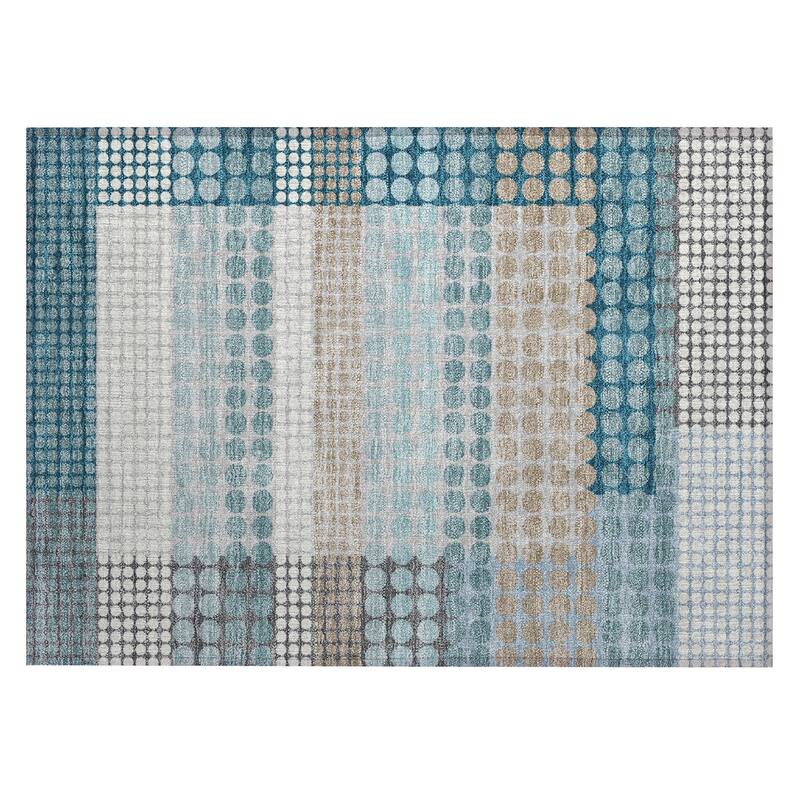 Machine Washable Indoor/ Outdoor Casual Dotty Chantille Rug
