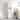 Farmhouse Freestanding Linen Tower with Shelves, Drawer, and Doors