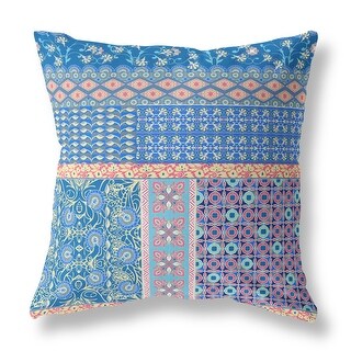 Amrita Sen Flower Castle Patchwork Indoor Outdoor Pillow Zip