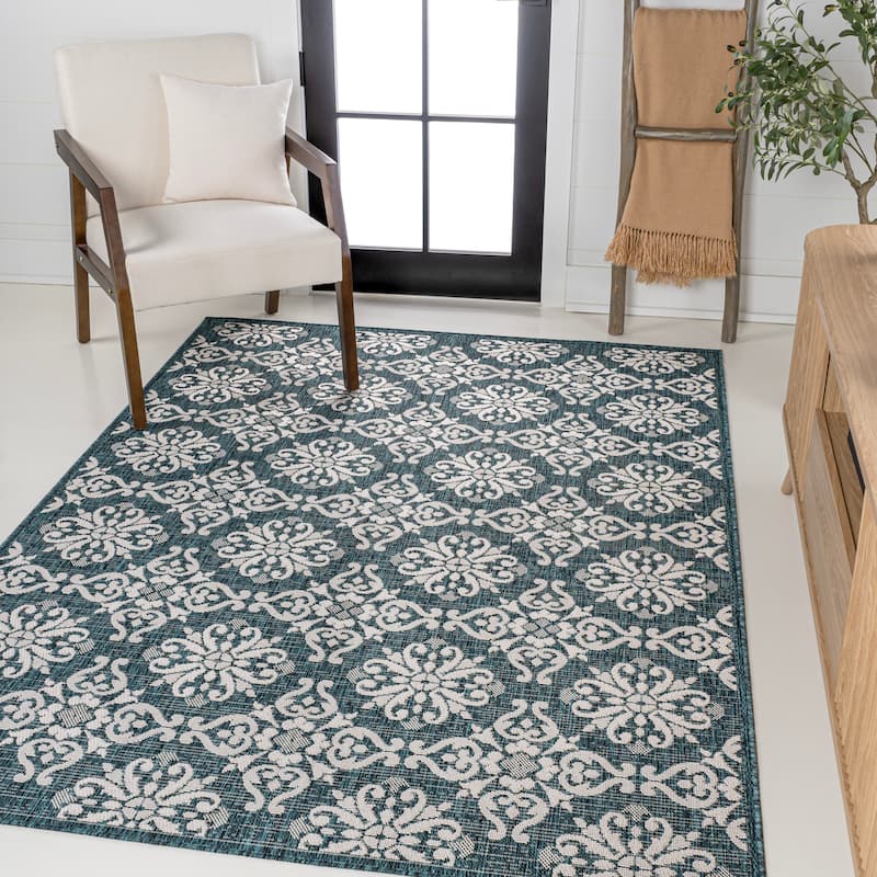 JONATHAN Y Maribel Traditional Mediterranean Tile Design Indoor/Outdoor Area Rug