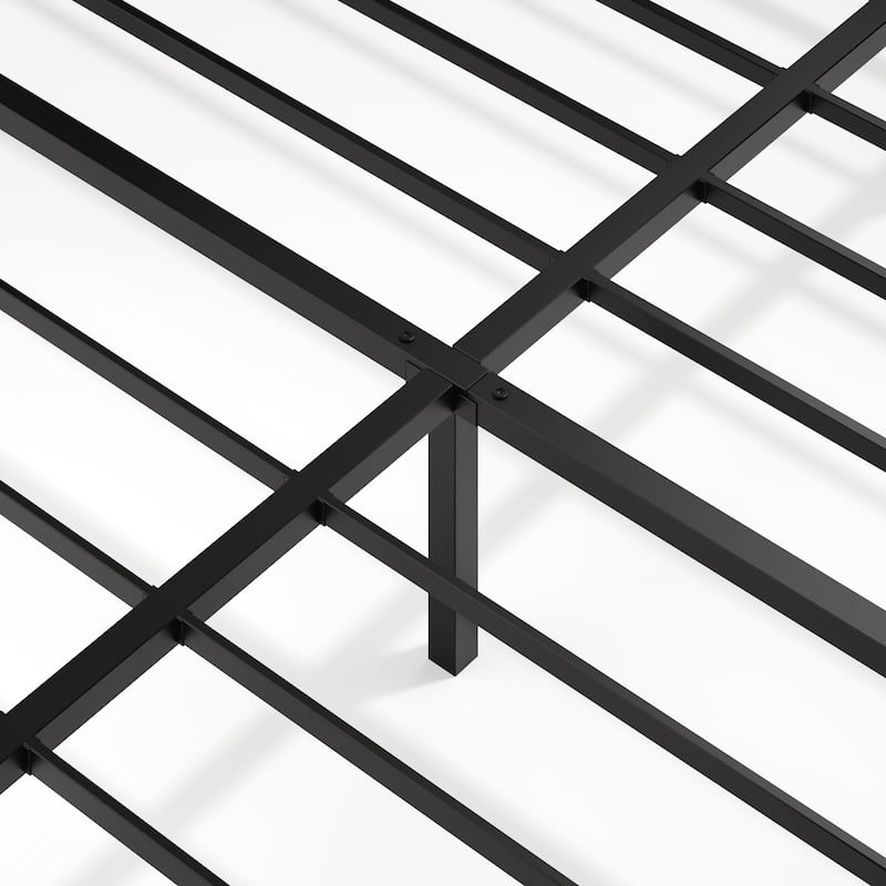 King Floating Bed Frame with LED Lights, Wave Curve Wood Texture Bed with Heavy Duty Metal Slats - No Box Spring Needed