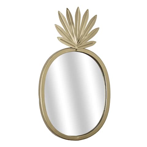 American Art Decor Metal Pineapple Accent Mirror /Gold - A/N