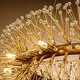 preview thumbnail 3 of 5, 12-lights Stainless Steel Firework Crystal Chandelier In Antique Bronze For Living Room And Dining Room