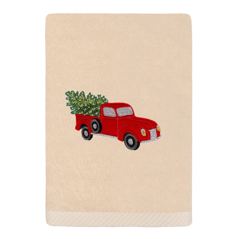 Authentic Hotel and Spa Christmas Truck Hand Towel - Sand