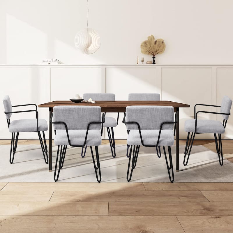 Subrtex(Set of 2) Parsons Upholstered Stainless Steel Frame Dining Chair