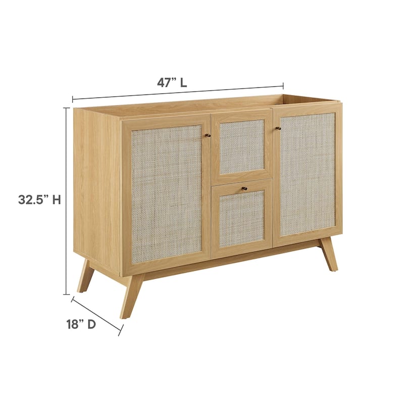 Soma 48" Single or Double Sink Compatible Bathroom Vanity Cabinet (Sink Basin Not Included)