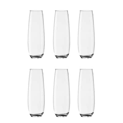 Abode Homewares Montana Stemless Flute, 10 oz. Set of 6