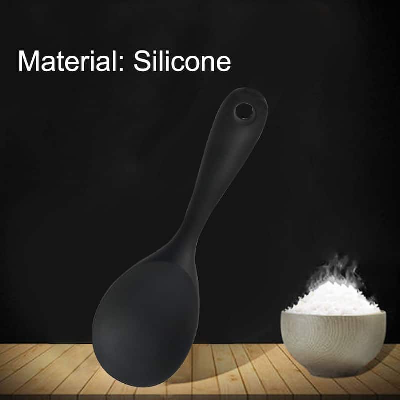 Silicone Soup Ladle Spoon 8.7 Inch Heat Resistant One Piece Design - 8.7" x 2.8"(L*W)