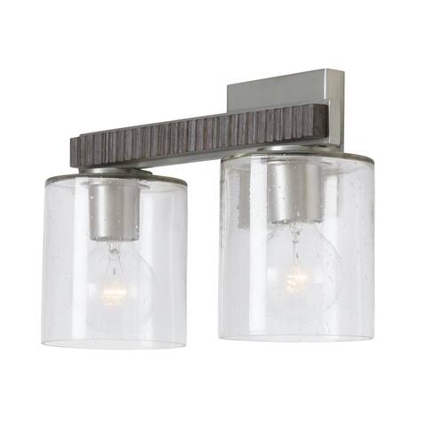 Sawyer 2-light Carbon Grey/ Matte Nickel Bath/ Vanity Fixture