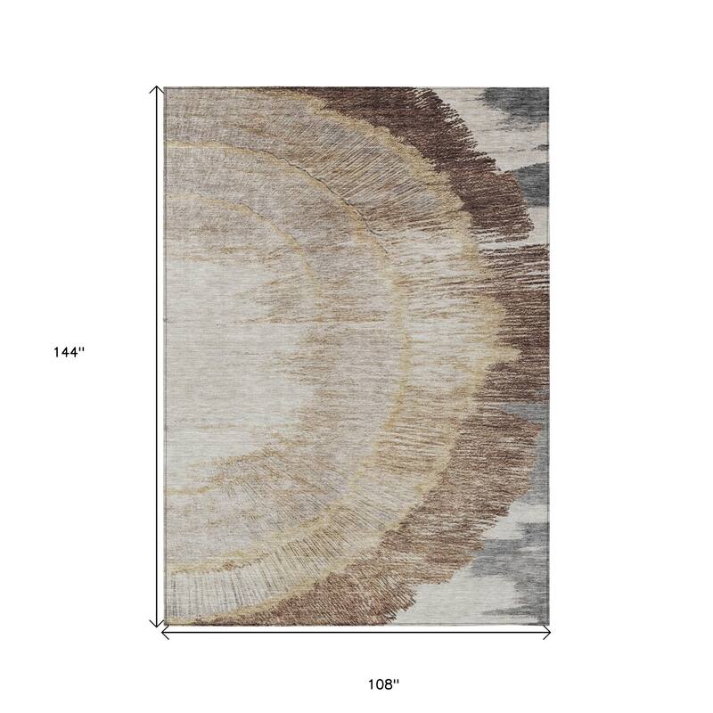 HomeRoots Abstract Transitional Rectangle Outdoor Rug