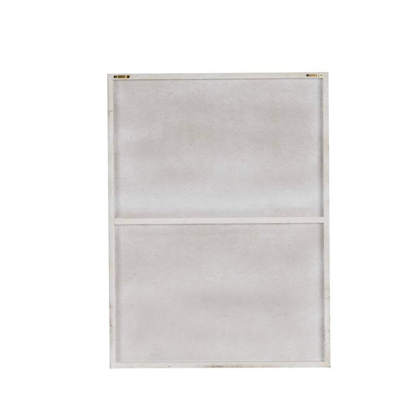 White Wood Dimensional Art Deco Shapes Geometric Home Wall Decor with Brown Accents