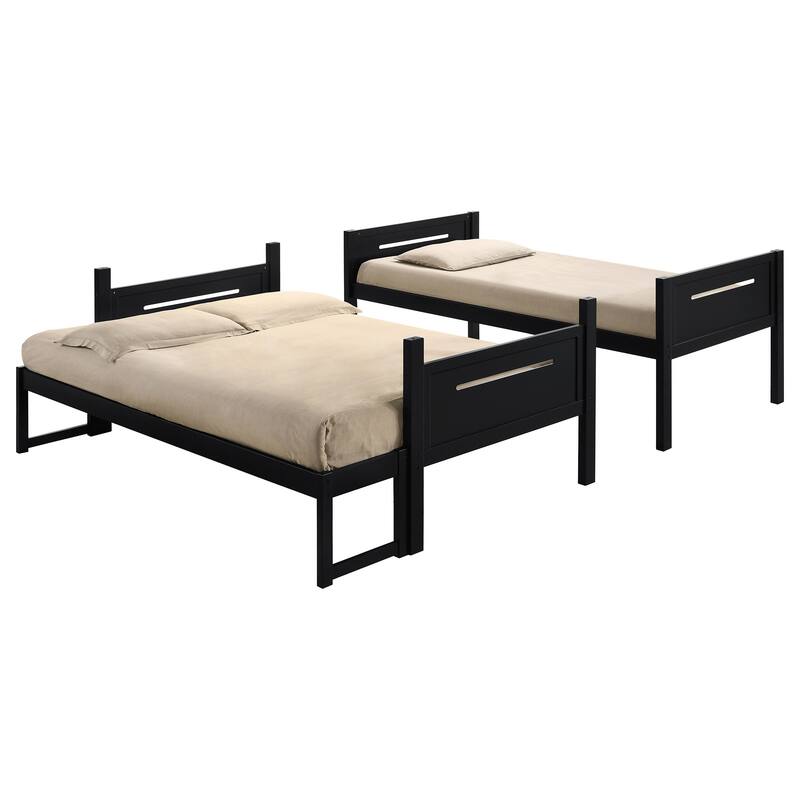 Littleton Transitional Wood Bunk Bed with Slatted Mattress